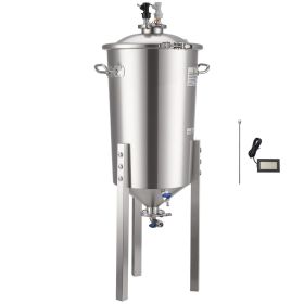 Pressure Fermenter 15 PSI, 8 Gal/30L All-in-One Stainless Steel Conical Secondary Fermentation Bucket, for Wine, Beer Brewing Equipment