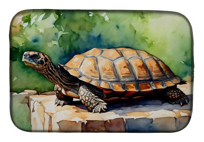 Turtles Tortoises Dish Drying Mat Absorbent Dish Drying Mat Pad for Kitchen Counter Dish Drainer Mat for Countertop, 14 x 21", Multicolor