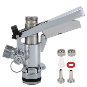 G5/8 U Type Stainless Steel Beer Keg Coupler Dispenser Accessory For Home Bar Restaurant (Option: default)